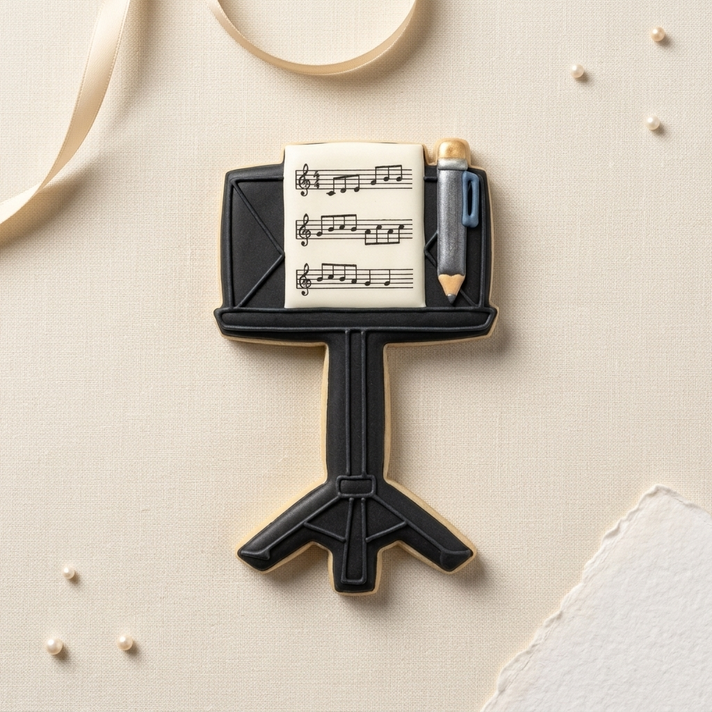 Rehearsal Room Music Stand Pencil Cookie Cutter, 3D Printed Wedding Theme