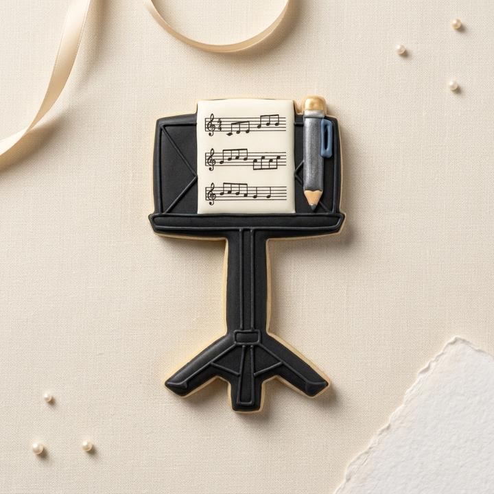 Rehearsal Room Music Stand Pencil Cookie Cutter, 3D Printed Wedding Theme