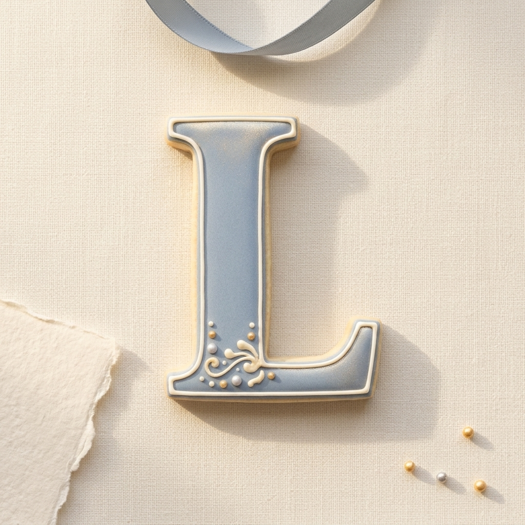 Elegant Letter L Cookie Cutter, 3D Printed Monogram Initial