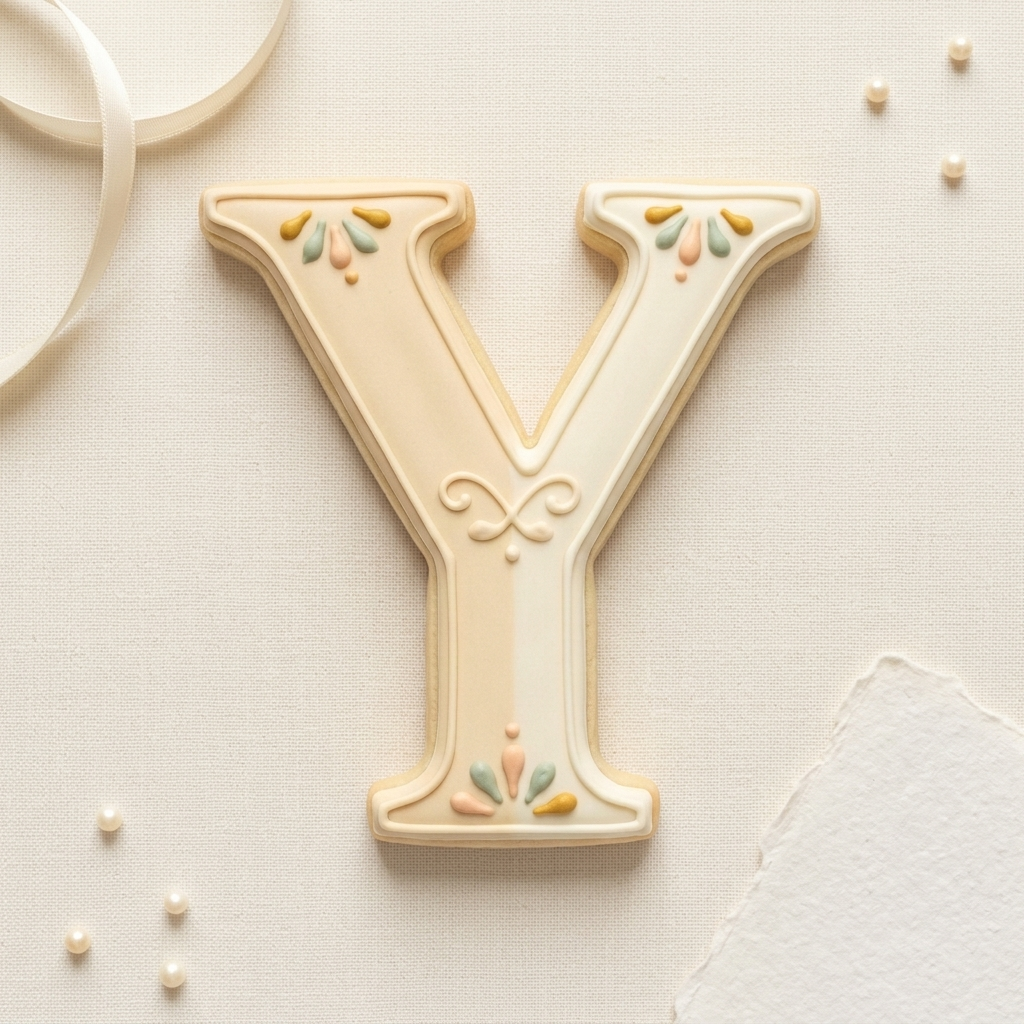 Elegant Letter Y Cookie Cutter, 3D Printed Monogram Initial