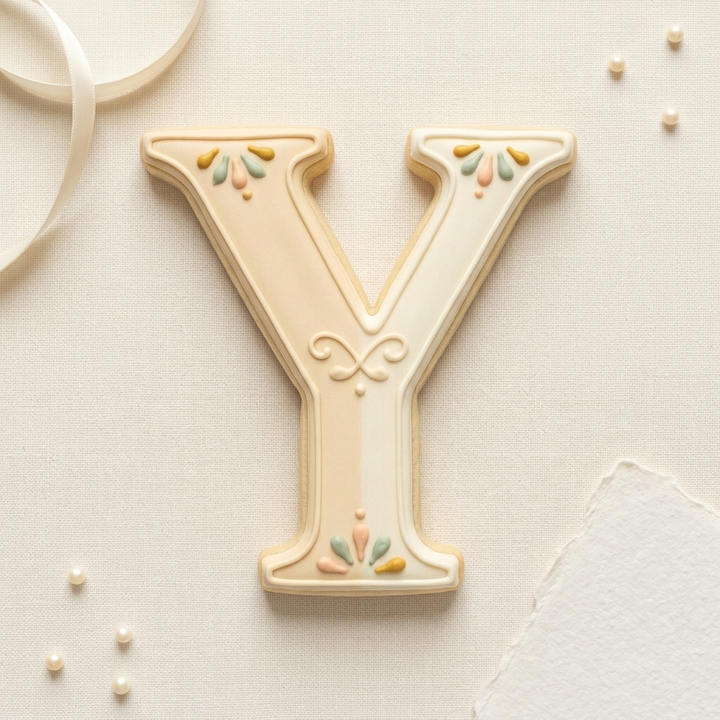 Elegant Letter Y Cookie Cutter, 3D Printed Monogram Initial