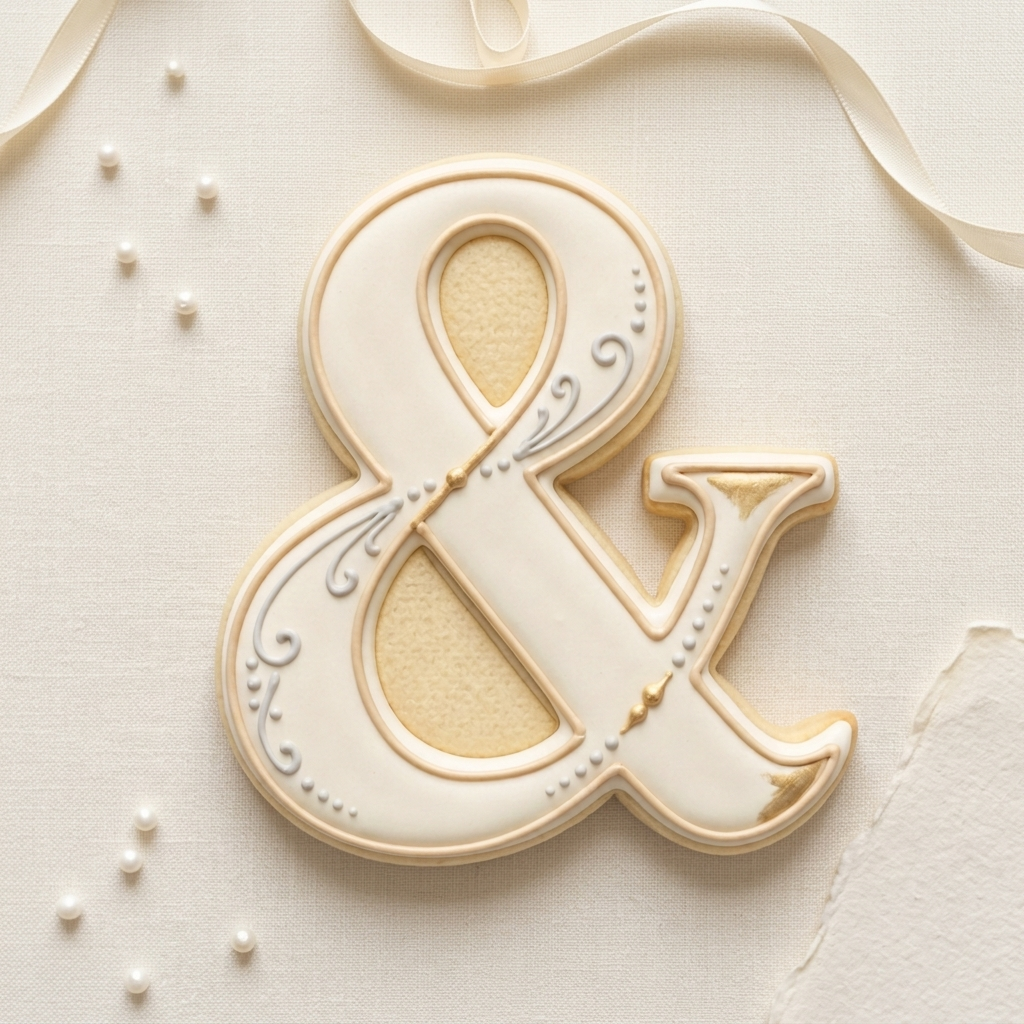 Elegant Ampersand Cookie Cutter, 3D Printed Wedding Symbol