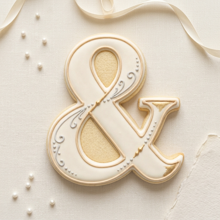 Elegant Ampersand Cookie Cutter, 3D Printed Wedding Symbol