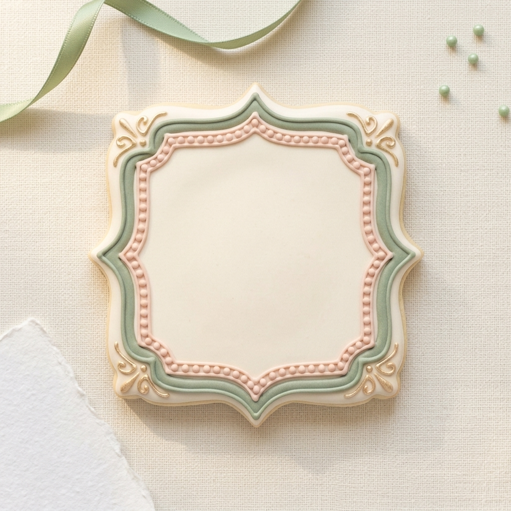 Square Plaque Cookie Cutter, 3D Printed Plaque Shape for Fondant