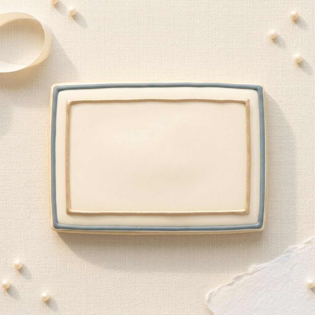 Rectangle Plaque Cookie Cutter, 3D Printed Plaque Shape for Fondant