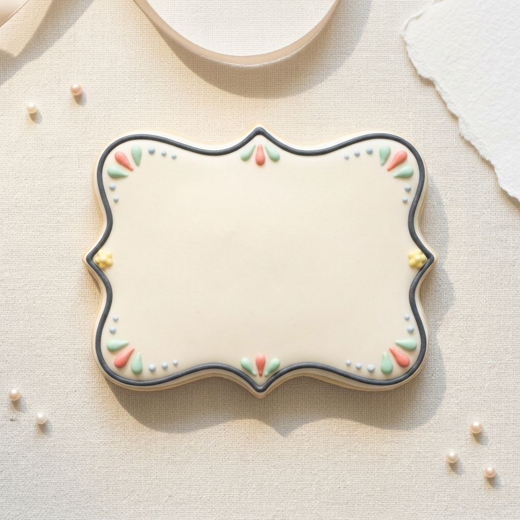 Wavy Rectangle Cookie Cutter, 3D Printed Basic Shape for Fondant