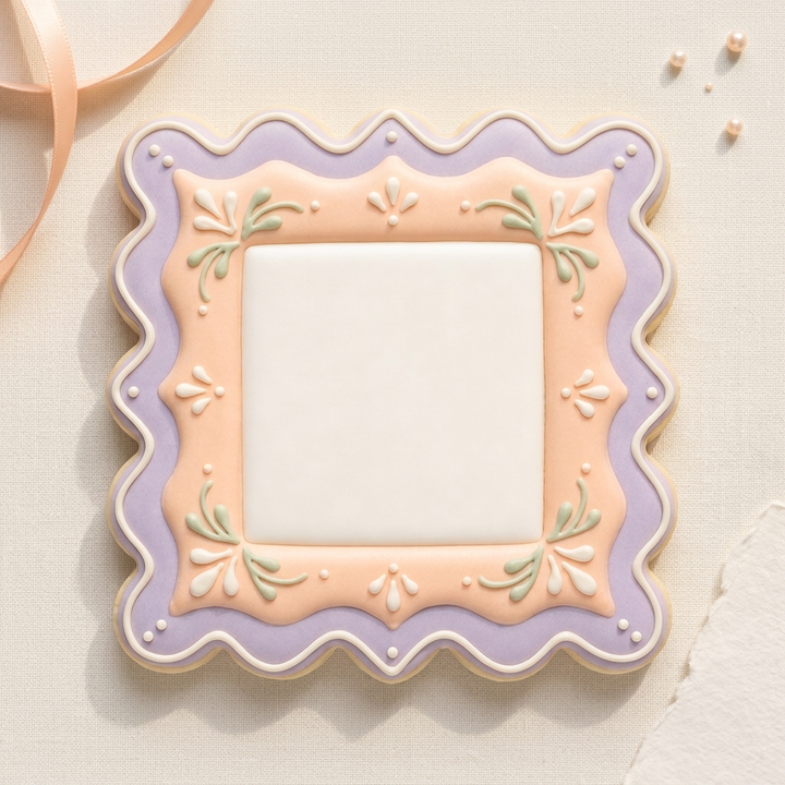 Wavy Square Cookie Cutter, 3D Printed Basic Shape for Fondant