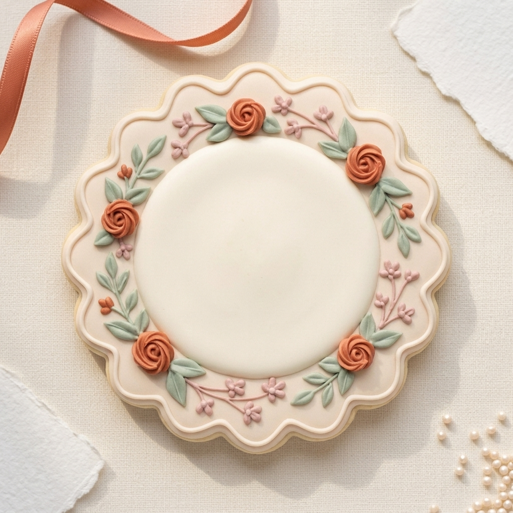 Wavy Circle Cookie Cutter, 3D Printed Basic Shape for Fondant