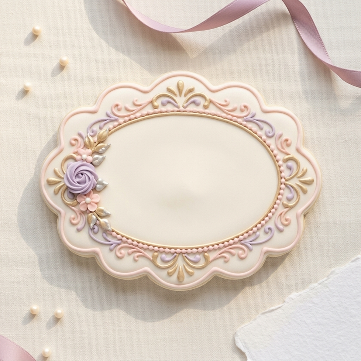 Wavy Oval Cookie Cutter, 3D Printed Basic Shape for Fondant
