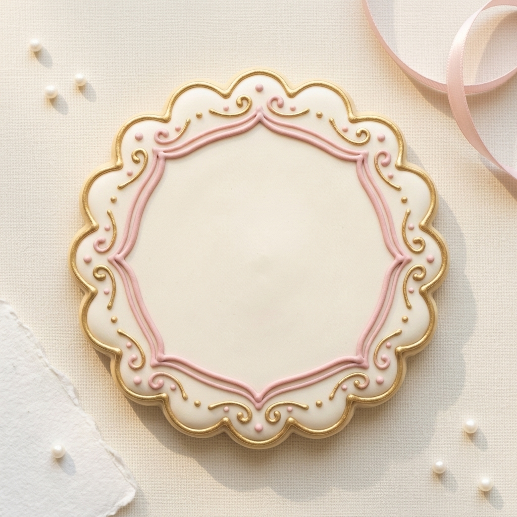 Scalloped Circle Cookie Cutter, 3D Printed Basic Shape for Fondant