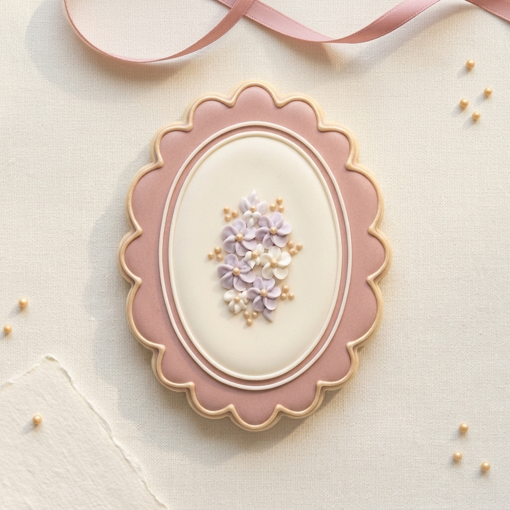 Scalloped Oval Cookie Cutter, 3D Printed Basic Shape for Fondant