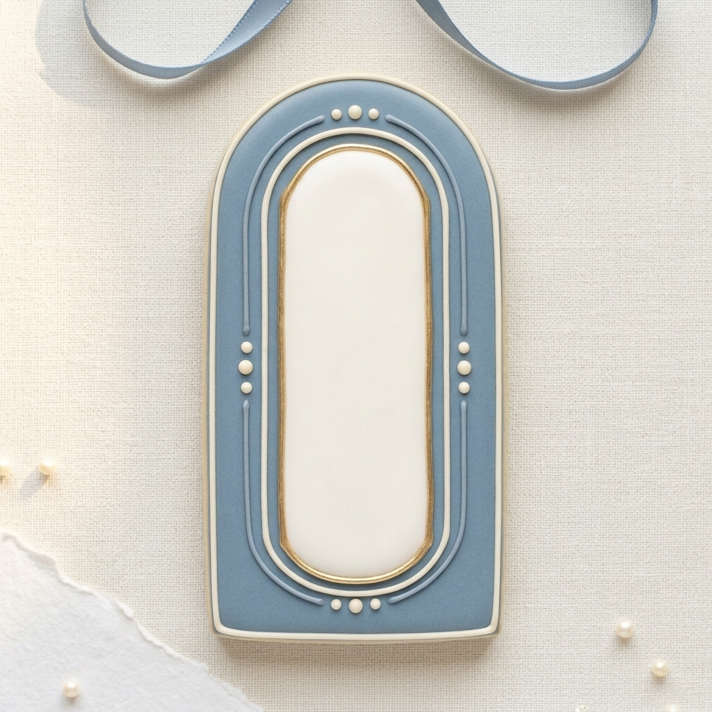 Skinny Arch Plaque Cookie Cutter, 3D Printed Plaque Shape for Fondant