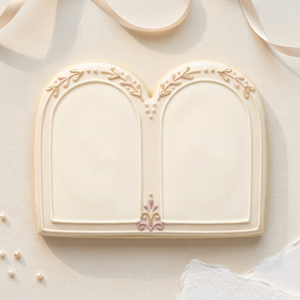 Double Arch Plaque Cookie Cutter, 3D Printed Plaque Shape for Fondant