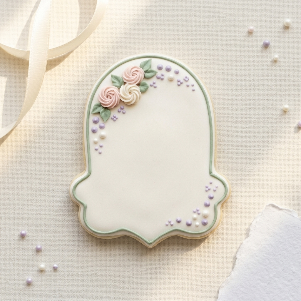 Rounded Wavy Arch Plaque Cookie Cutter, 3D Printed Plaque Shape for Fondant