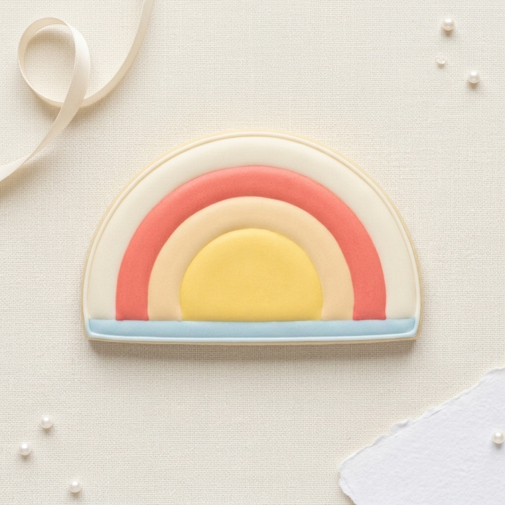 Half Circle Cookie Cutter, 3D Printed Basic Shape for Fondant