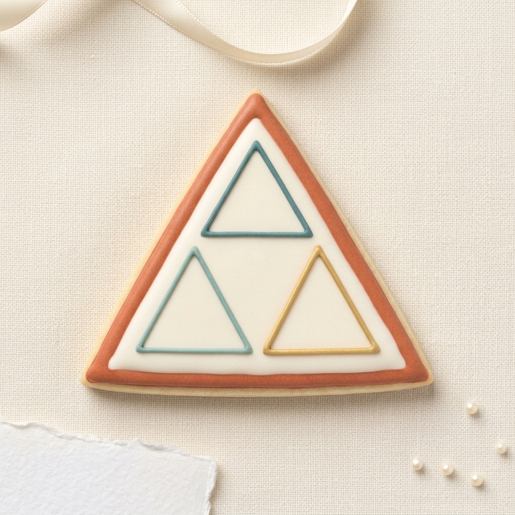 Triangle Cookie Cutter, 3D Printed Basic Shape for Fondant