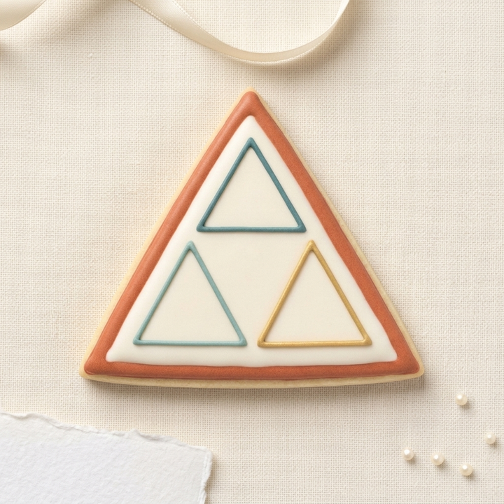 Triangle Cookie Cutter, 3D Printed Basic Shape for Fondant