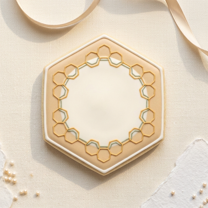 Hexagon Cookie Cutter, 3D Printed Basic Shape for Fondant