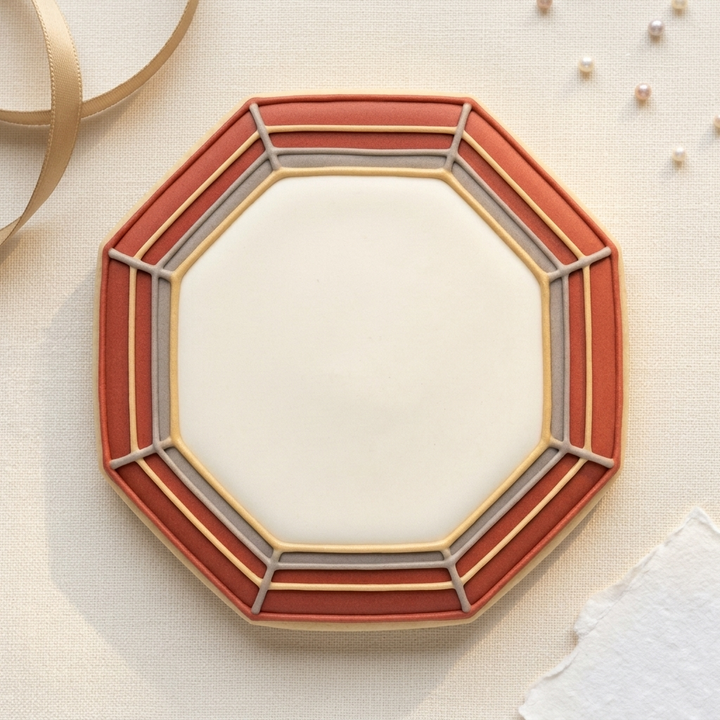 Octagon Cookie Cutter, 3D Printed Plaque Shape for Fondant