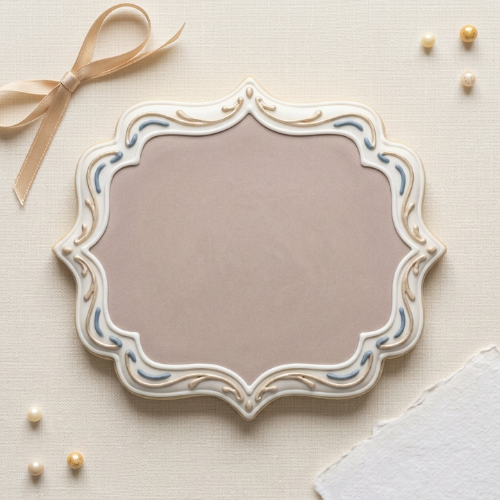 Classic Plaque Cookie Cutter, 3D Printed Plaque Shape for Fondant