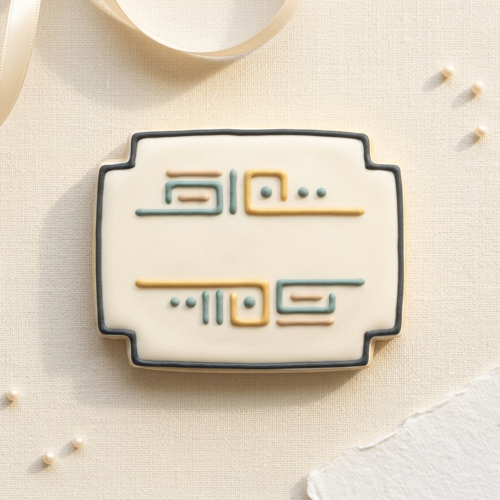 Offset Rectangle Plaque Cookie Cutter, 3D Printed Plaque Shape for Fondant