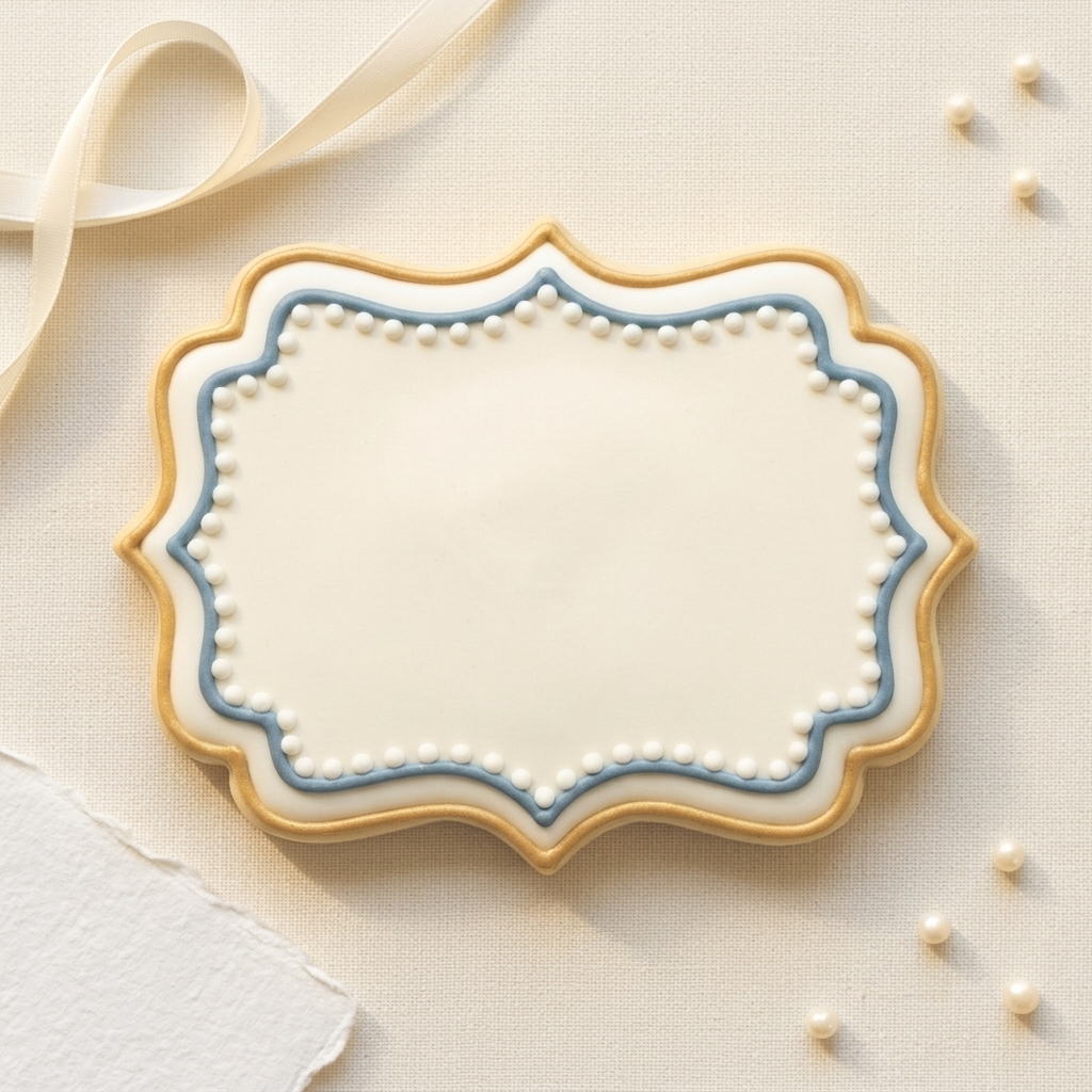 Bracket Plaque Cookie Cutter, 3D Printed Plaque Shape for Fondant