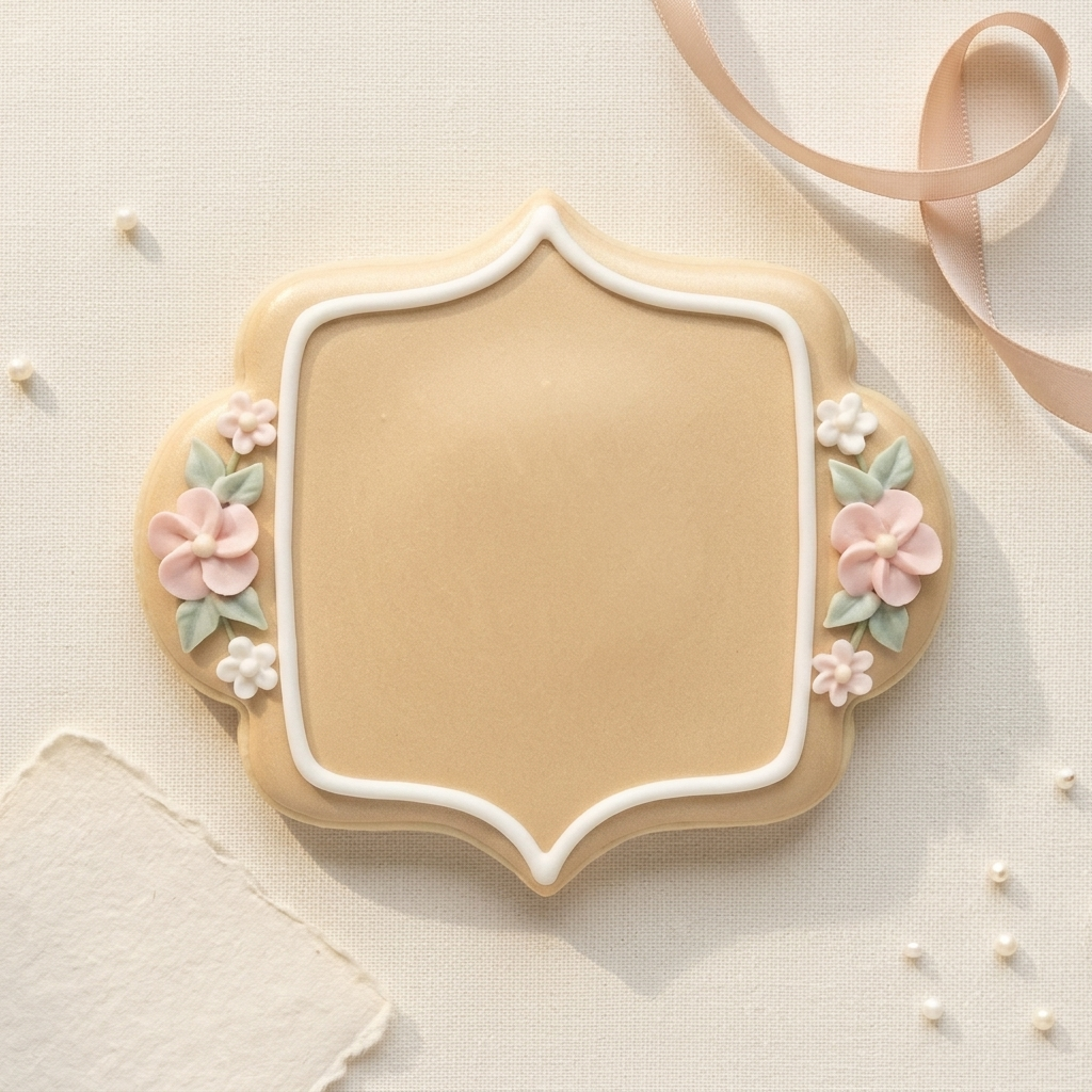 Curvy Bracket Plaque Cookie Cutter, 3D Printed Plaque Shape for Fondant