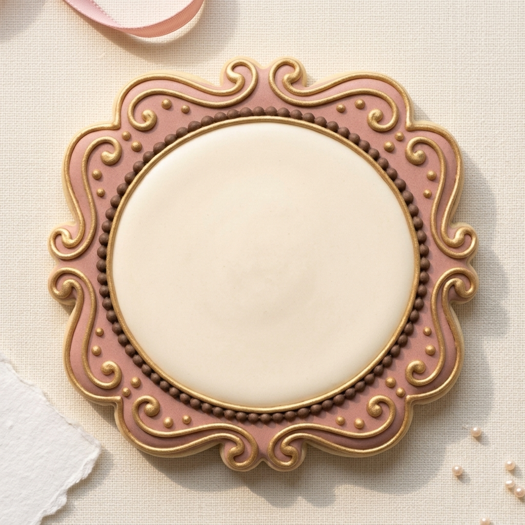 Victorian Frame Plaque Cookie Cutter, 3D Printed Frame Shape for Fondant