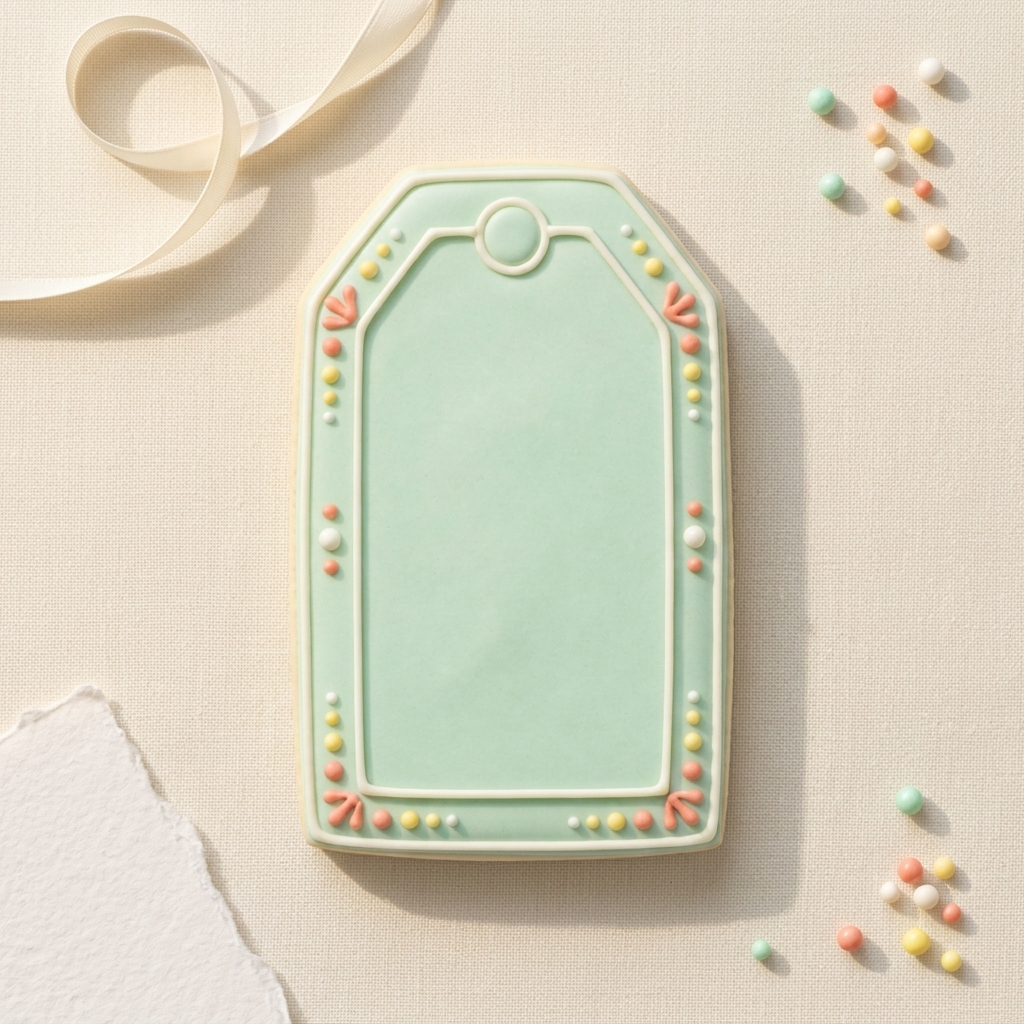Tag Plaque Cookie Cutter, 3D Printed Plaque Shape for Fondant