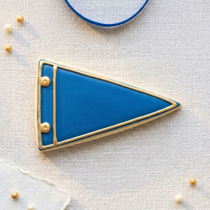 Pennant Banner Cookie Cutter, 3D Printed Basic Shape for Fondant