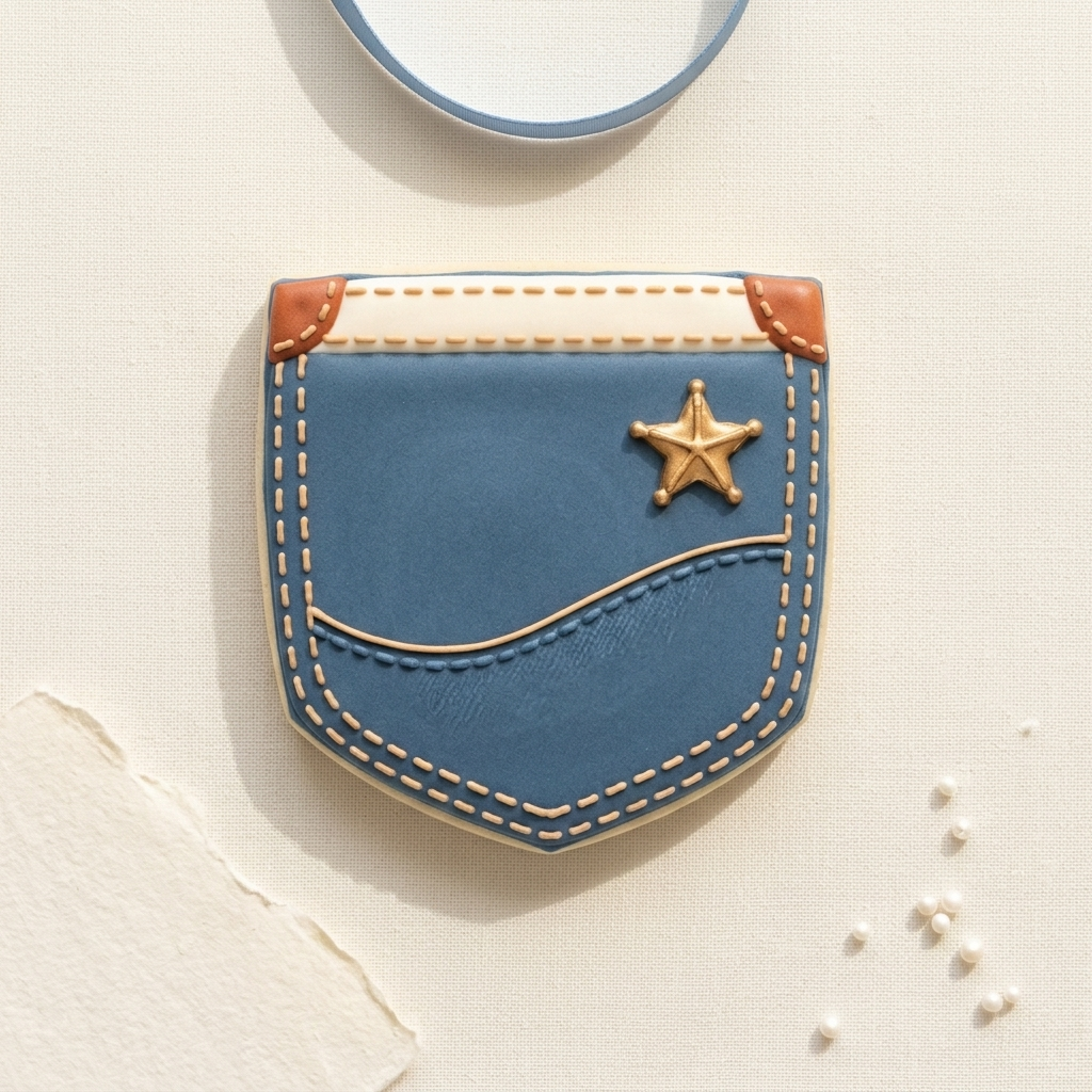 Western Blue Jean Pocket Cookie Cutter, 3D Printed Western Party