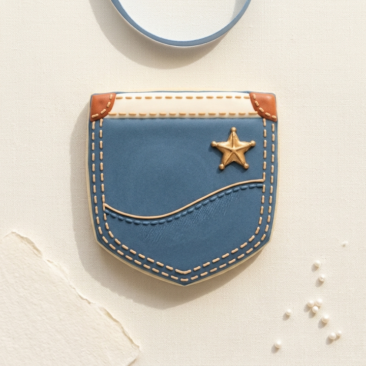 Western Blue Jean Pocket Cookie Cutter, 3D Printed Western Party
