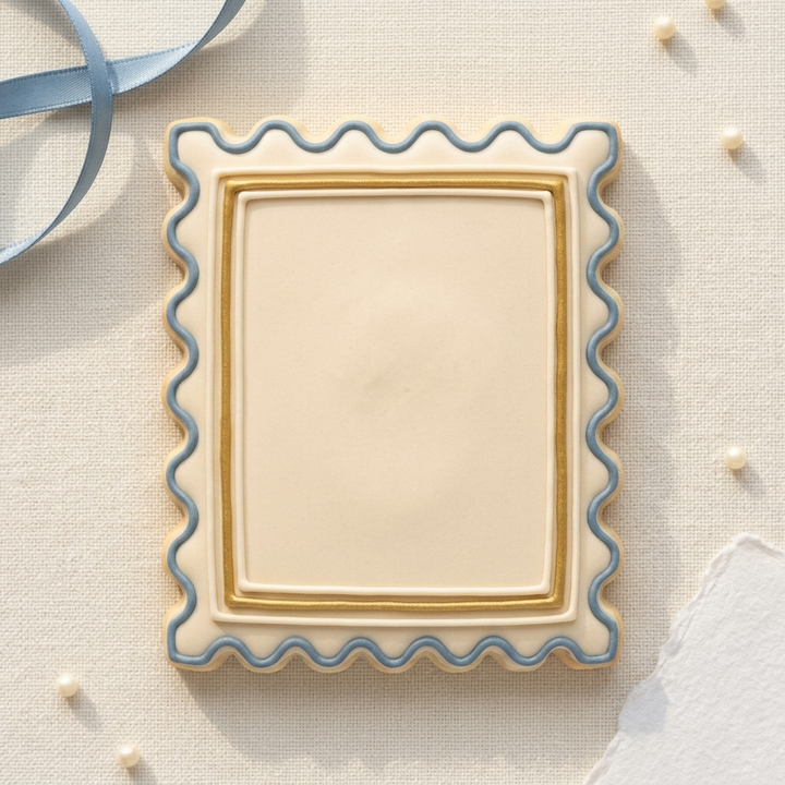 Postage Stamp Cookie Cutter, 3D Printed Plaque Shape for Fondant