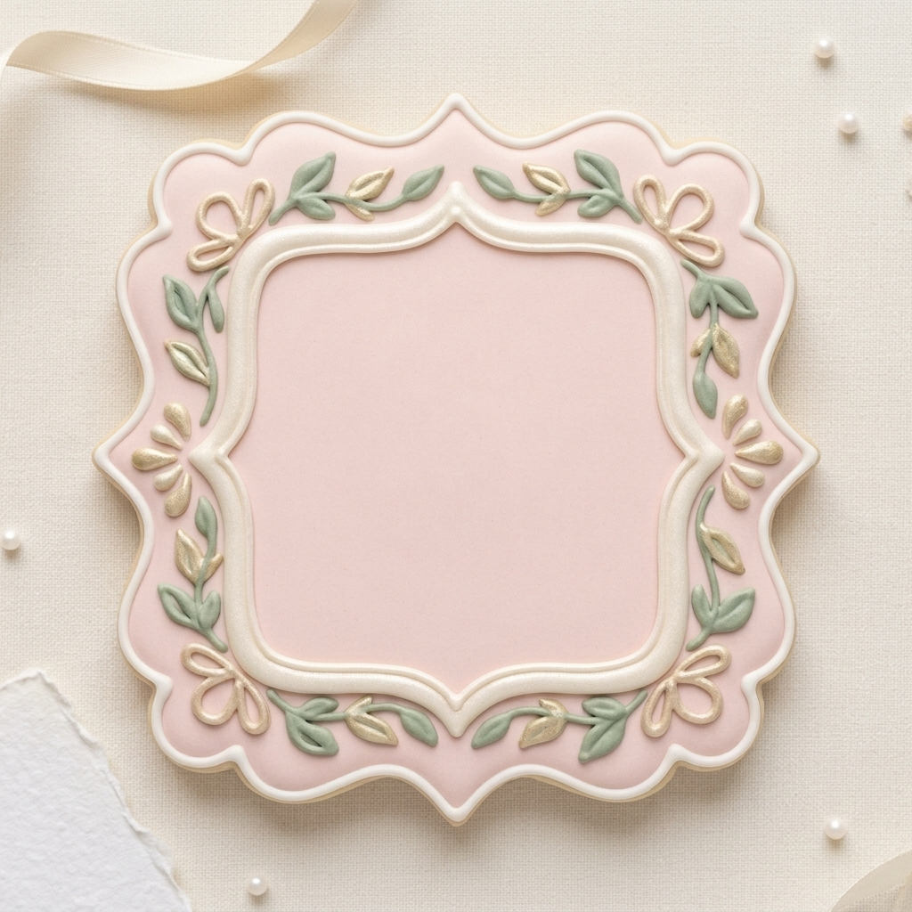 Scalloped Frame Cookie Cutter, 3D Printed Frame Shape for Fondant