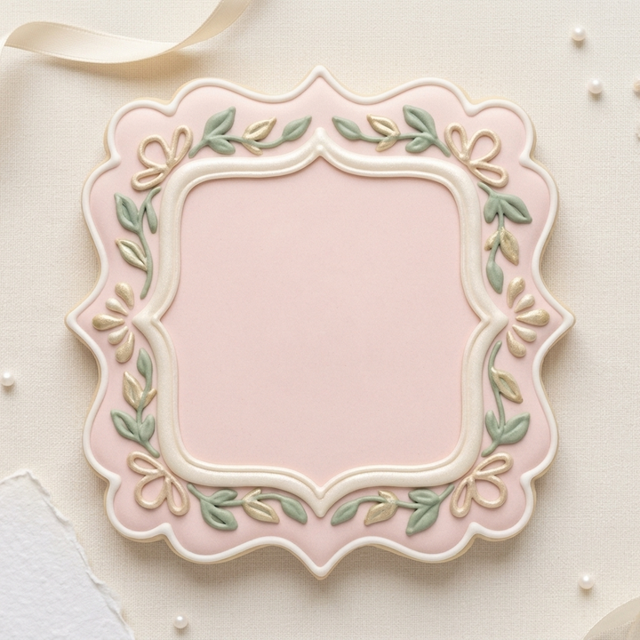 Scalloped Frame Cookie Cutter, 3D Printed Frame Shape for Fondant