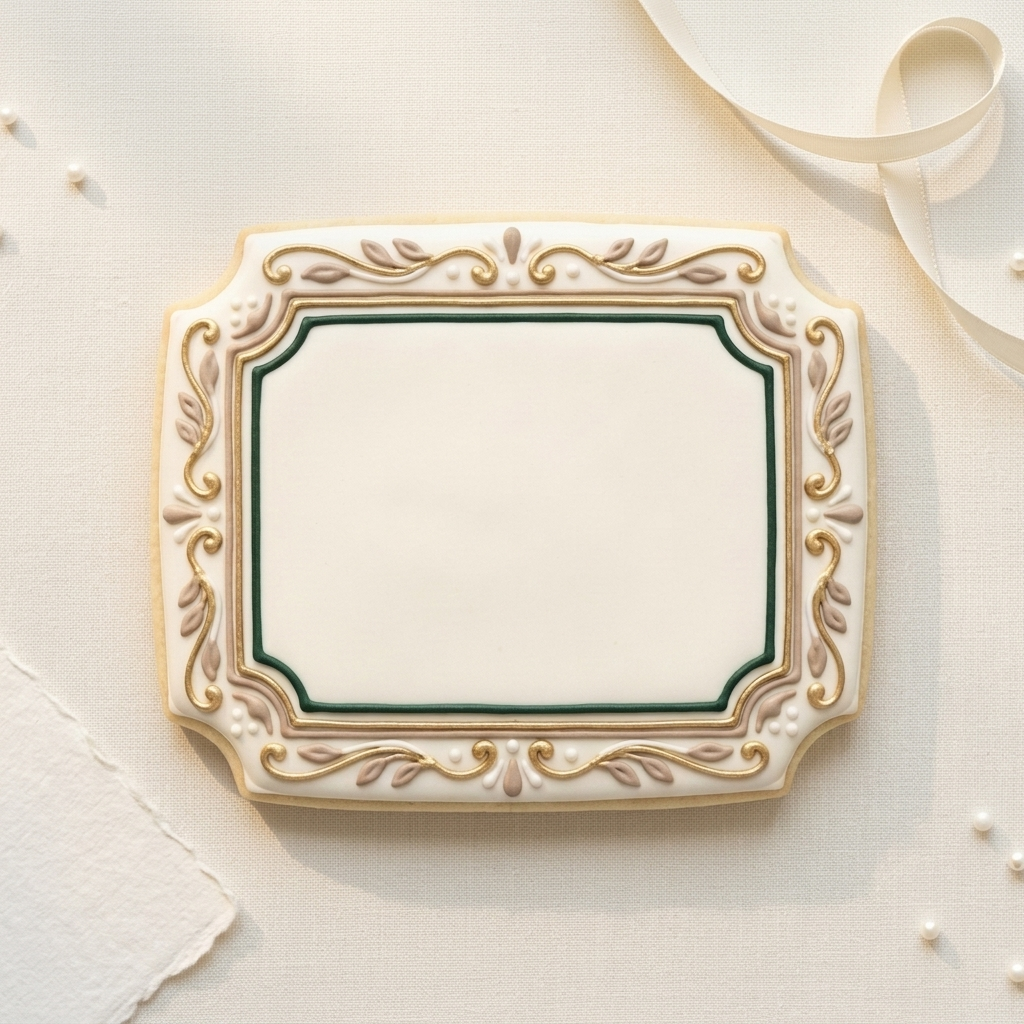 Bookplate Plaque Cookie Cutter, 3D Printed Plaque Shape for Fondant