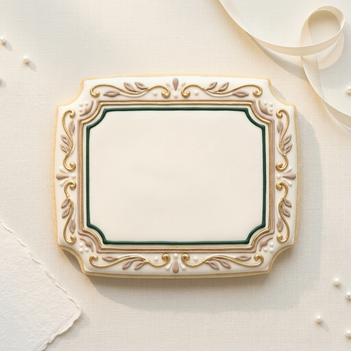 Bookplate Plaque Cookie Cutter, 3D Printed Plaque Shape for Fondant