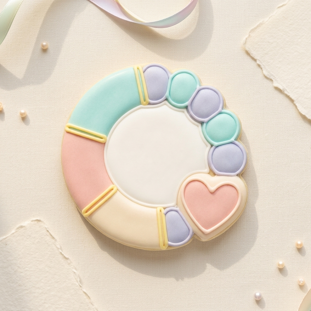 Teether Ring Cookie Cutter, 3D Printed Baby Shower Cutter
