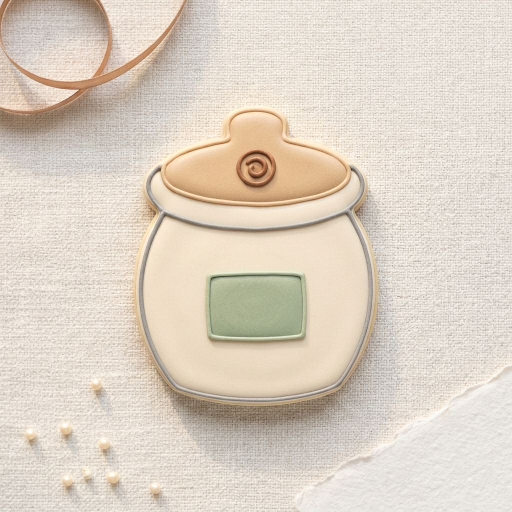 Sourdough Starter Crock Cookie Cutter, 3D Printed Baker Gift