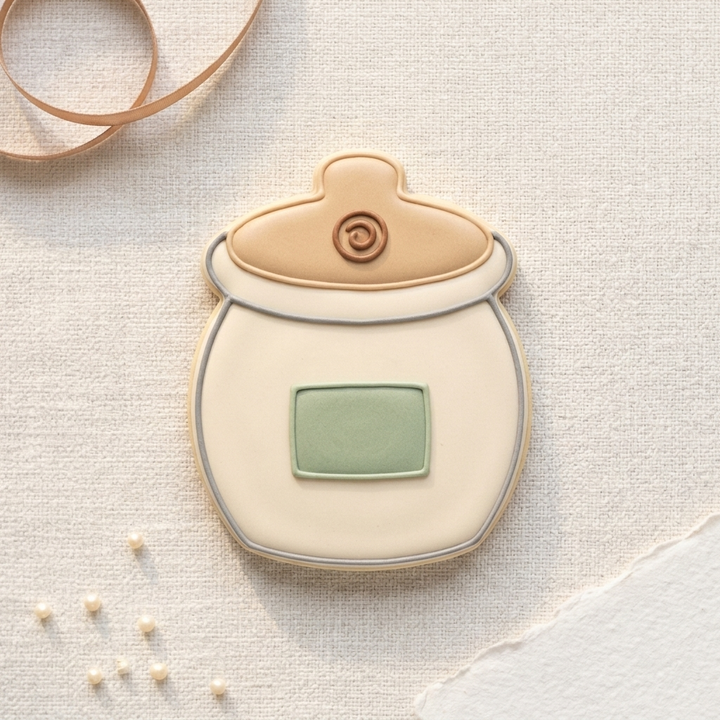 Sourdough Starter Crock Cookie Cutter, 3D Printed Baker Gift