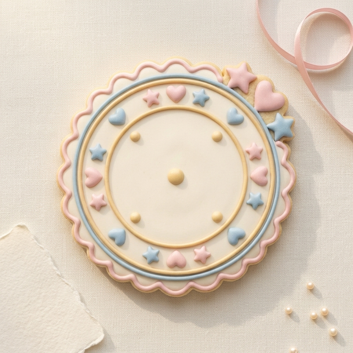Baby Milestone Photo Disc Cookie Cutter, 3D Printed Baby Shower Cutter