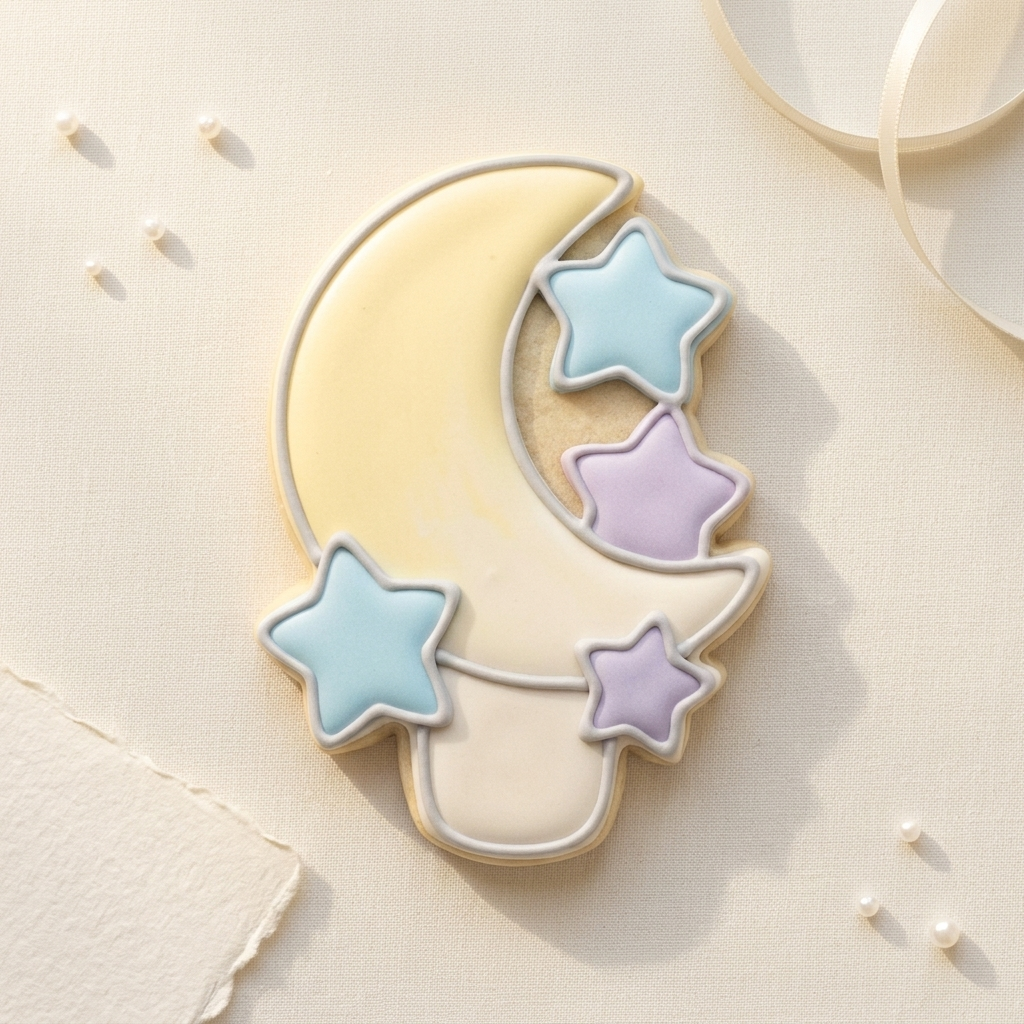 Nursery Night Light Cookie Cutter, 3D Printed Baby Shower Cutter