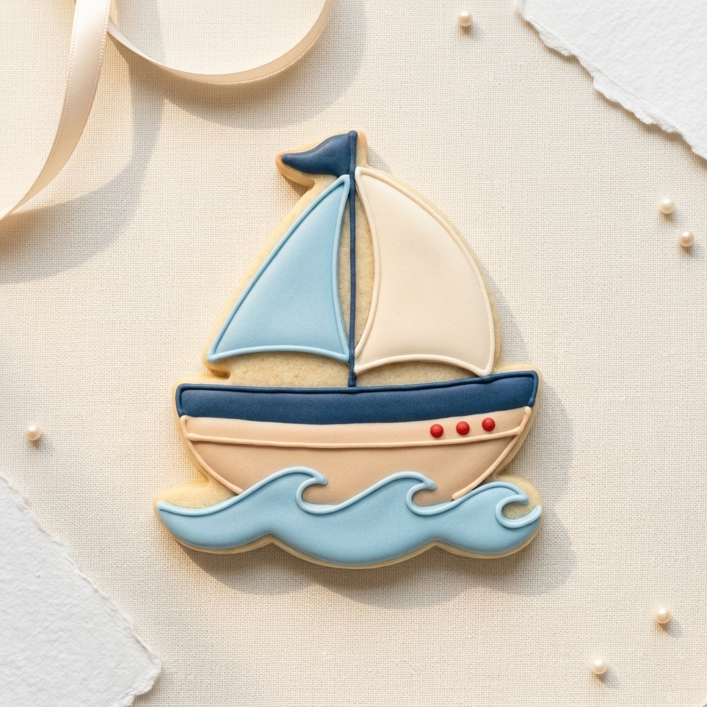 Baby Toy Sailboat Cookie Cutter, 3D Printed Baby Shower Cutter