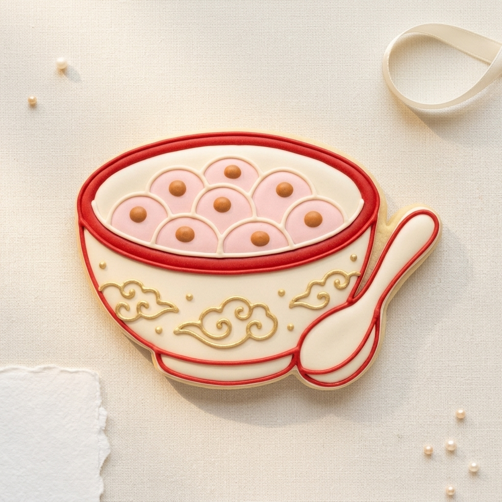 Tangyuan Bowl Cookie Cutter, 3D Printed Lunar New Year Cutter