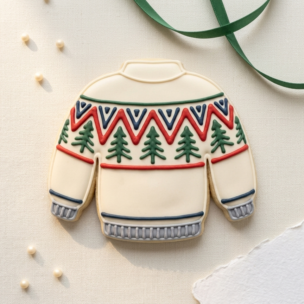 Nordic Sweater Cookie Cutter, 3D Printed South Asian Festival Cutter