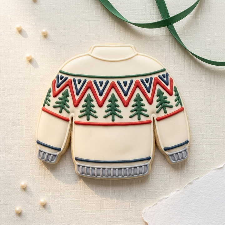 Nordic Sweater Cookie Cutter, 3D Printed South Asian Festival Cutter