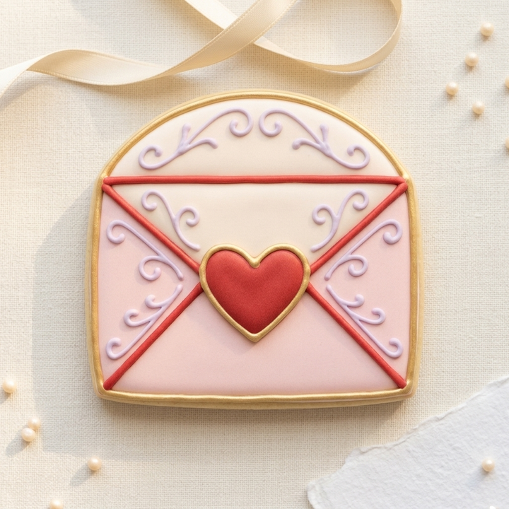 Love Letter Envelope Cookie Cutter, 3D Printed Valentine Cutter