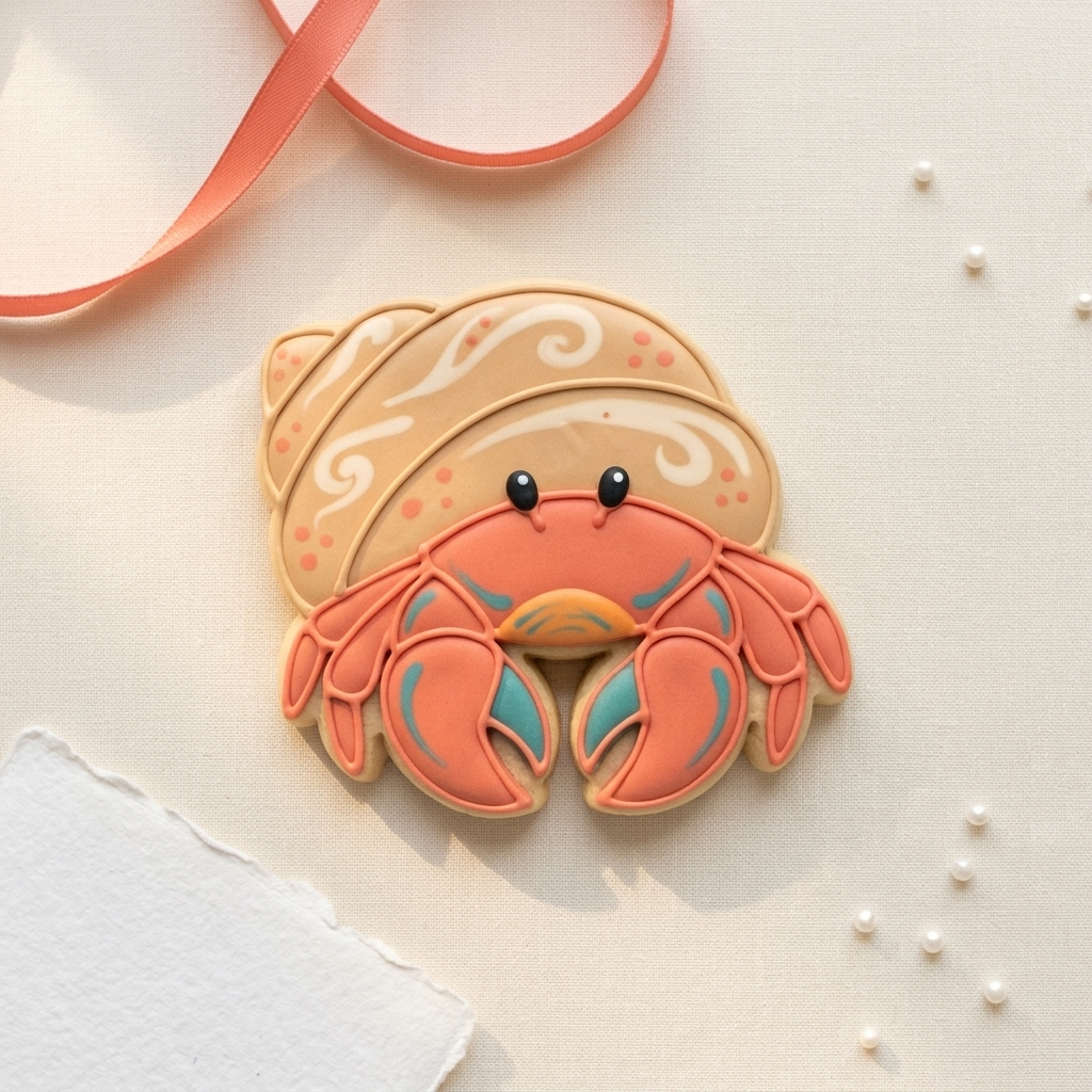 Hermit Crab Cookie Cutter, 3D Printed Birthday Party Cutter