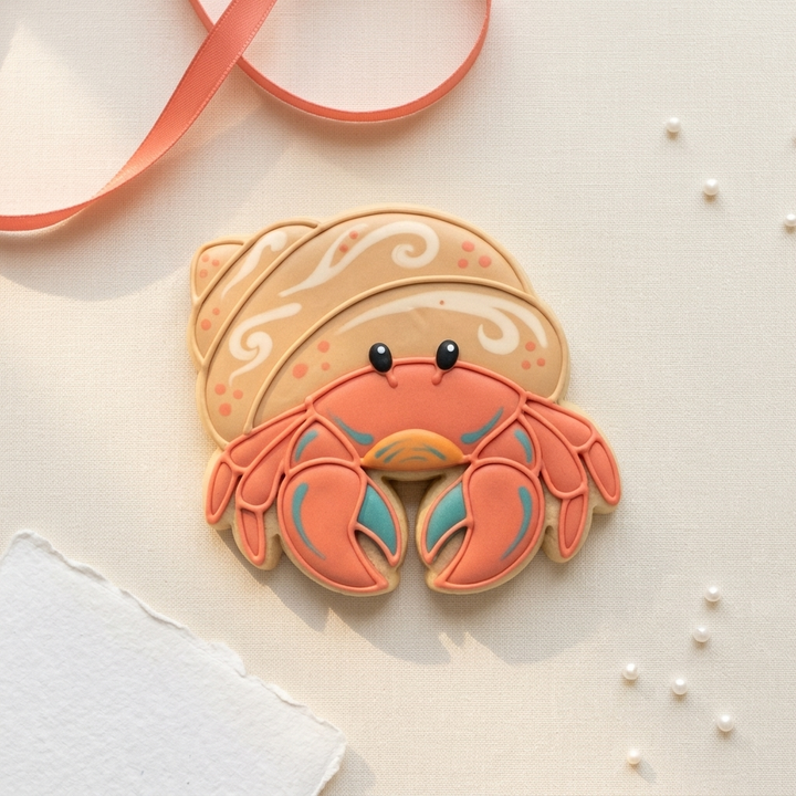 Hermit Crab Cookie Cutter, 3D Printed Birthday Party Cutter