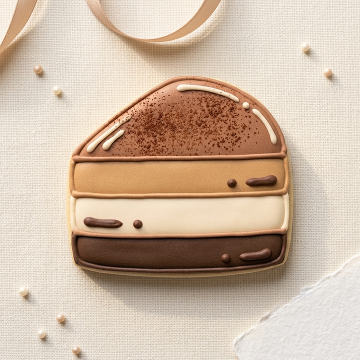 Tiramisu Slice Cookie Cutter, 3D Printed Food Theme Cutter